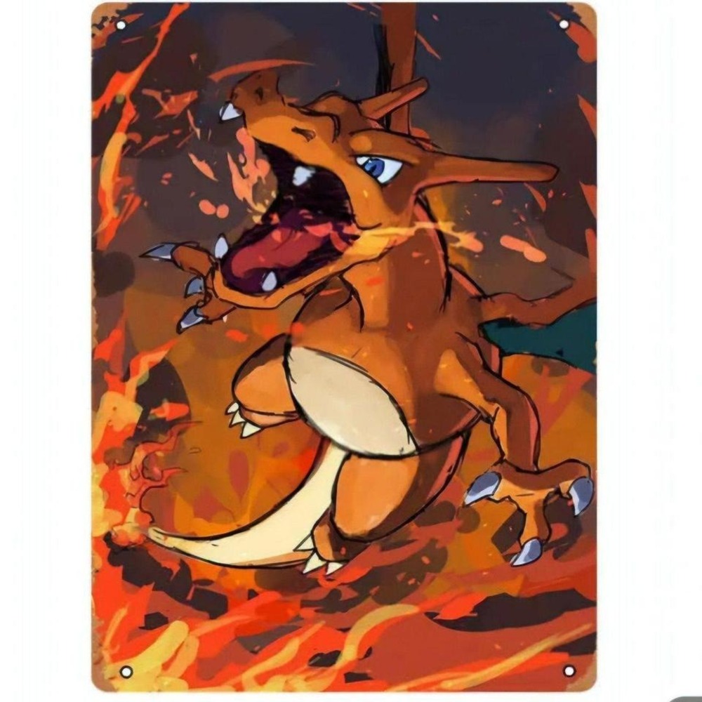 Pokémon charizard metal poster‎ decor